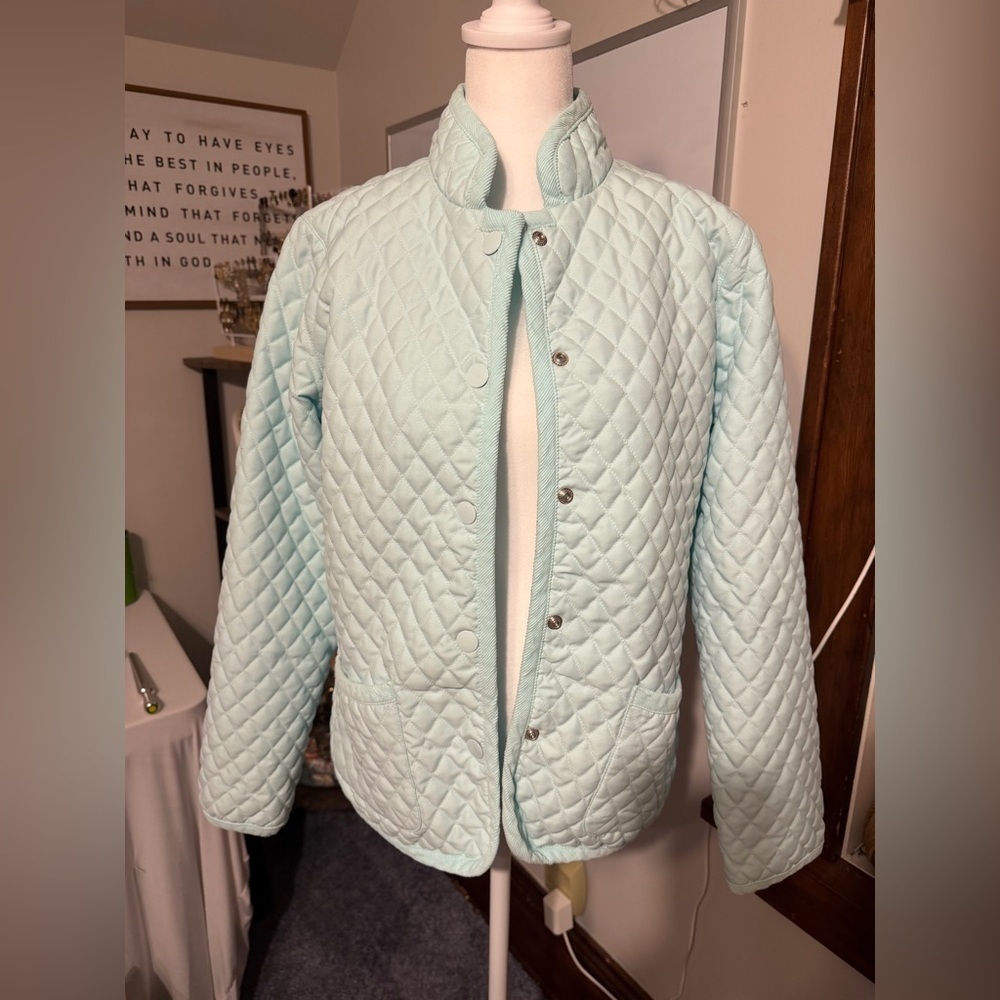 Liz Claiborne Quilted Mint Jacket